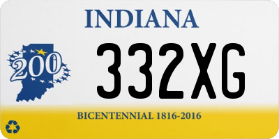 IN license plate 332XG