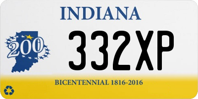 IN license plate 332XP