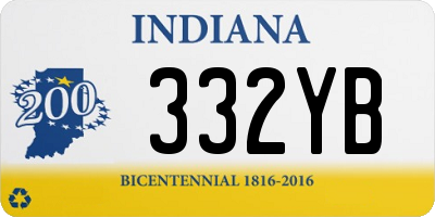 IN license plate 332YB