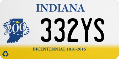 IN license plate 332YS