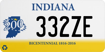 IN license plate 332ZE