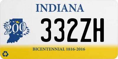 IN license plate 332ZH