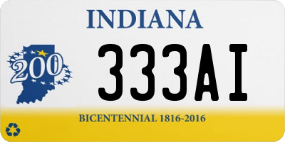 IN license plate 333AI