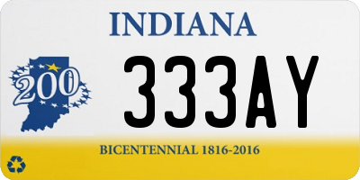 IN license plate 333AY