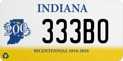 IN license plate 333BO