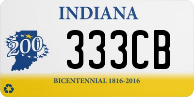 IN license plate 333CB