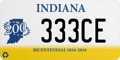 IN license plate 333CE