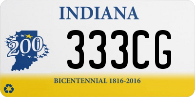 IN license plate 333CG