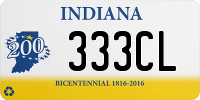 IN license plate 333CL