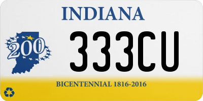 IN license plate 333CU