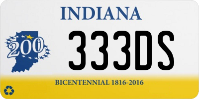 IN license plate 333DS