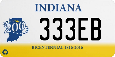 IN license plate 333EB