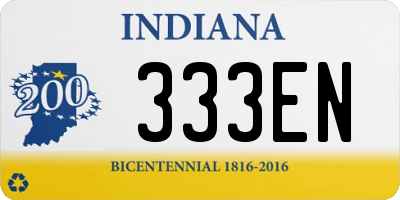 IN license plate 333EN