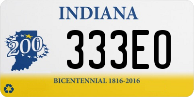 IN license plate 333EO