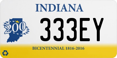 IN license plate 333EY