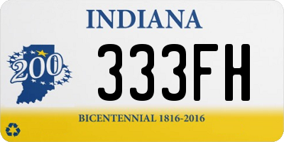 IN license plate 333FH