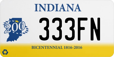 IN license plate 333FN