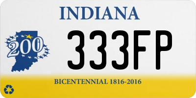 IN license plate 333FP