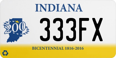 IN license plate 333FX