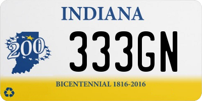 IN license plate 333GN