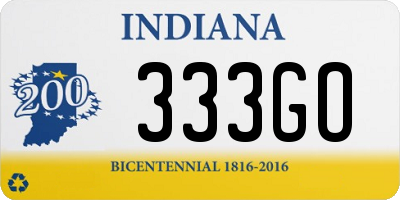 IN license plate 333GO