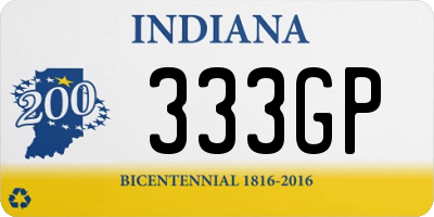 IN license plate 333GP