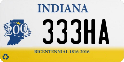 IN license plate 333HA