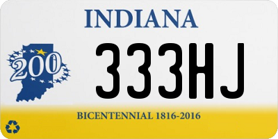 IN license plate 333HJ