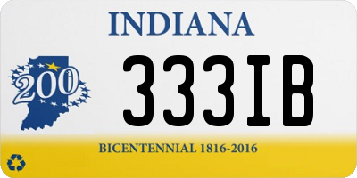 IN license plate 333IB