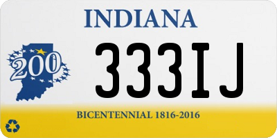 IN license plate 333IJ