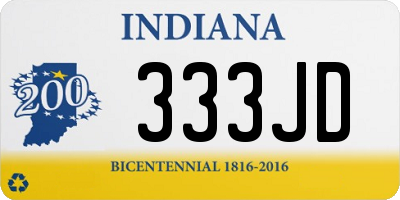 IN license plate 333JD
