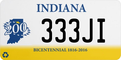 IN license plate 333JI