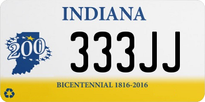 IN license plate 333JJ
