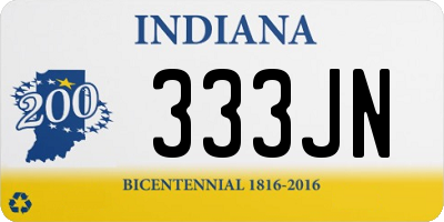 IN license plate 333JN