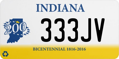 IN license plate 333JV