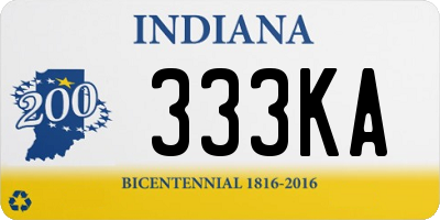 IN license plate 333KA