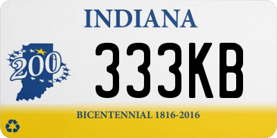 IN license plate 333KB