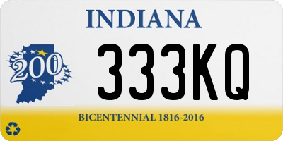 IN license plate 333KQ