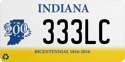 IN license plate 333LC