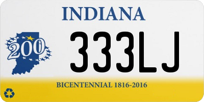 IN license plate 333LJ