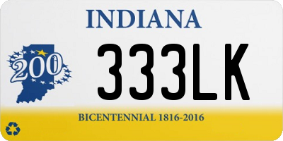 IN license plate 333LK