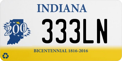 IN license plate 333LN