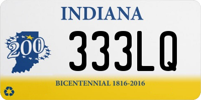 IN license plate 333LQ