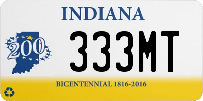 IN license plate 333MT