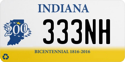 IN license plate 333NH