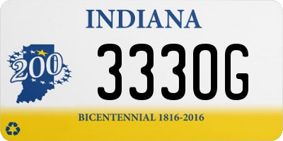 IN license plate 333OG