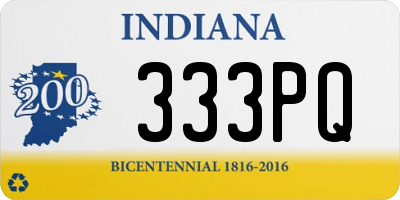 IN license plate 333PQ