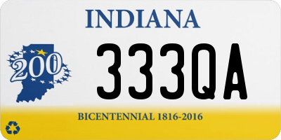 IN license plate 333QA