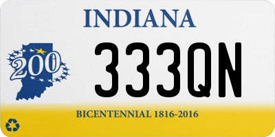 IN license plate 333QN