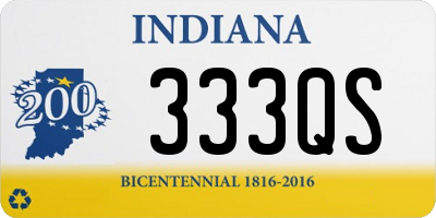 IN license plate 333QS